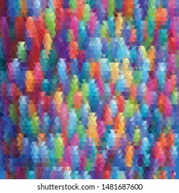 Abstract triangle. Vector pattern of bright, colored geometric shapes.