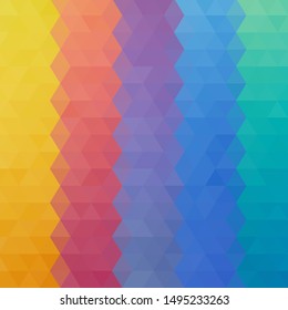 Abstract triangle. Vector pattern of colored geometric shapes