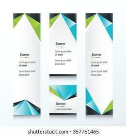 Abstract Triangle Vertical Banner 