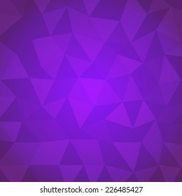 Abstract triangle with violet background, stock vector
