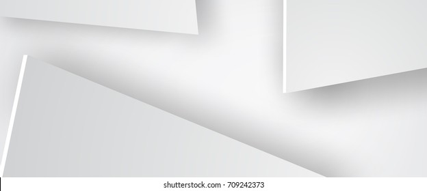 Abstract triangle white background.Creative paper cut and craft space for your text.Graphic decoration of card and banner.Geometric modern light soft.Horizontal Minimal digital.vector illustration 