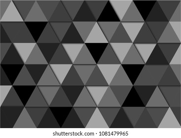 Abstract triangle white and gray color technology modern background