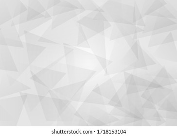 Abstract triangle white and gray color gradient background used cover design for book, poster, flyer, website backgrounds for advertising.vector Illustration.