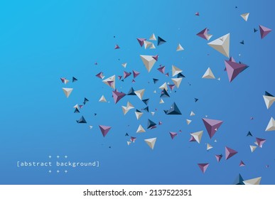 Abstraktes Dreieck in weiß violett und blau auf hellblauem Farbverlauf-Hintergrund kann für Website-Template-Bildschirmschoner-Technologie Produktpräsentation Verpackung Vektorpfen.