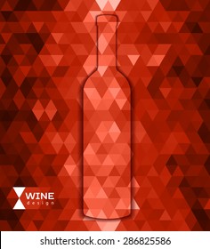 Abstract triangle wine background