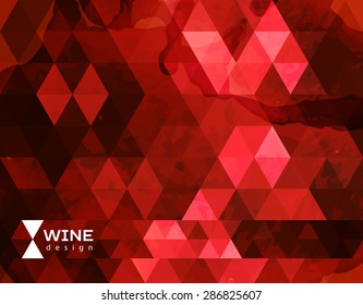 Abstract triangle wine background