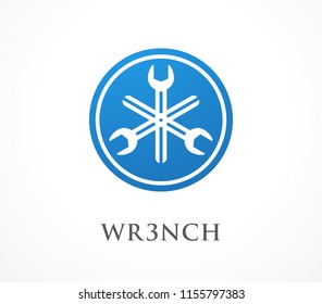 Abstract Triangle Wrench. Isolated vector Illustration