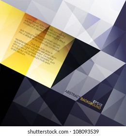 Abstract triangles background. Blue and yellow gamut. Vector, EPS10