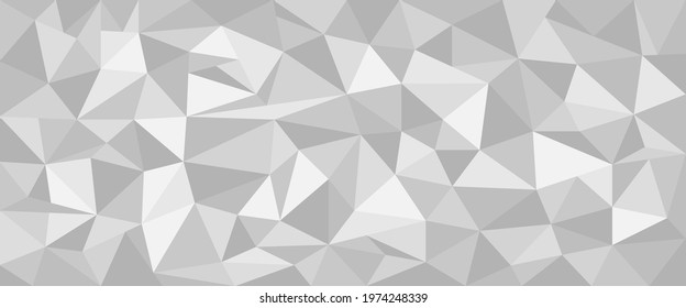 Abstract triangles background. Geometric white and gray pattern. Vector illustration