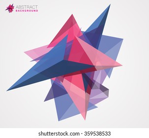 Abstract triangles background. Modern design. Vector.