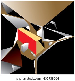 Abstract triangles background pattern illustration