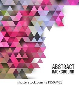 Abstract triangles background vector