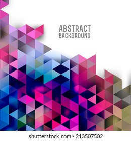 Abstract triangles background vector