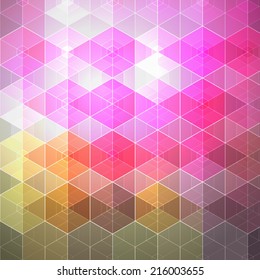 Abstract triangles background vector
