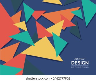 Abstract triangles background.Vector geometric background.