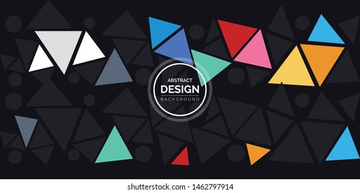 Abstract triangles background.Vector geometric background.