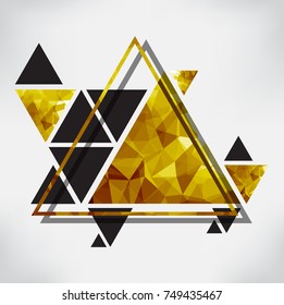 Abstract triangles background.Vector geometric background.