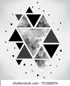 Abstract triangles background.Vector geometric background.