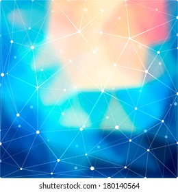 Abstract triangles connections vector background