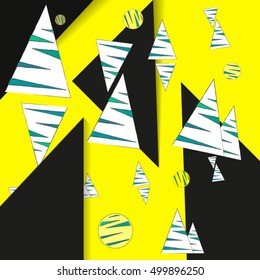Abstract triangles fashion background vector. Geometric background