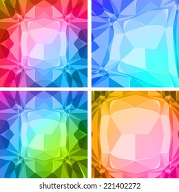abstract triangles geometric background, easy editable