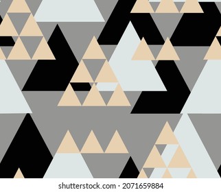 
Abstract triangles geometric pattern, seamless background.