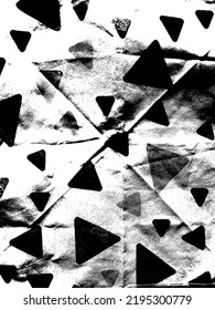 Abstract triangles grunge artistic distressed overlay grainy vector pattern background and texture. 