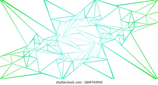 Abstract triangles, lines with bright color gradations. futuristic design