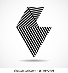 Abstract triangles of lines, geometric shapes. Vector design elements