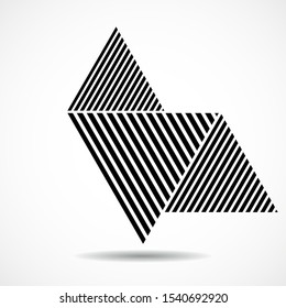 Abstrakte Dreiecke von Linien, geometrische Formen. Vectordesign-Elemente