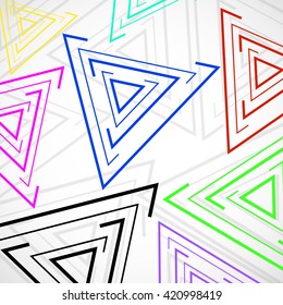 Abstract triangles of lines, vector background, eps 10