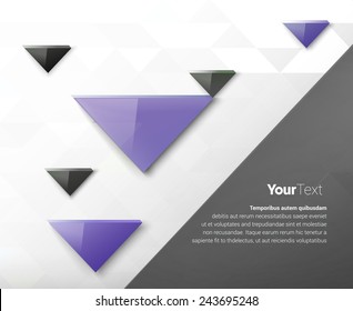 Abstract Triangles Minimalist vector Illustration. Turquoise iceberg edition.