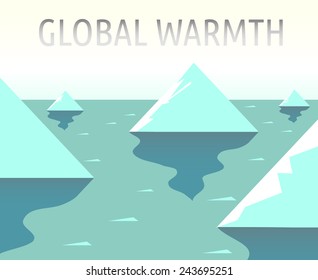 Abstract Triangles Minimalist vector Illustration. Turquoise iceberg edition.