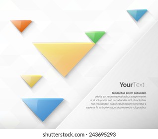 Abstract Triangles Minimalist vector Illustration. Web Colors Edition.