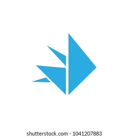 abstract triangles objects logo vector