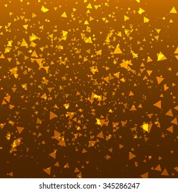 Abstract triangles orange background vector illustration