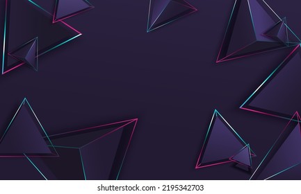 Abstract triangles pattern luxury dark blue