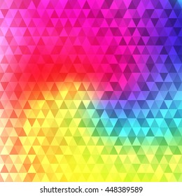 abstract triangles pattern on colorful background (vector)