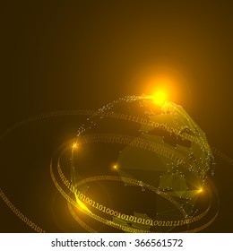 Abstract Triangles Planet Earth 