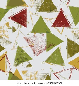 Abstract triangles Seamless Pattern. texture with grunge shapes.striped repeating wallpaper.poster with geometric Elements.