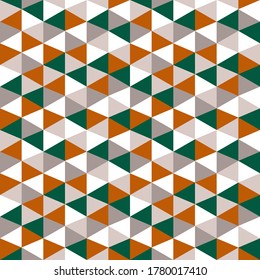 Abstract triangles shapes mosaic pattern vertical repeat.  Vector seamless pattern design for textile, fashion, paper and wrapping. 