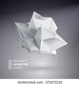 Abstract triangles space low poly. Polygonal vector background with connecting dots and lines. 