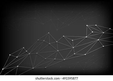 Abstract triangles space low poly background