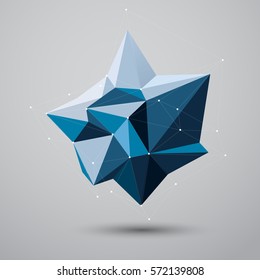 Abstract triangles space low poly.
