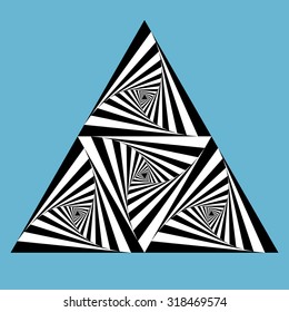 abstract triangles spiraling