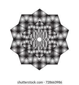 Abstract triangles and square, geometrical light black and gray polygonal on the white background. pattern in the good  for your  design