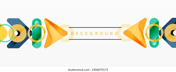 Abstract triangles and square minimal geometric background