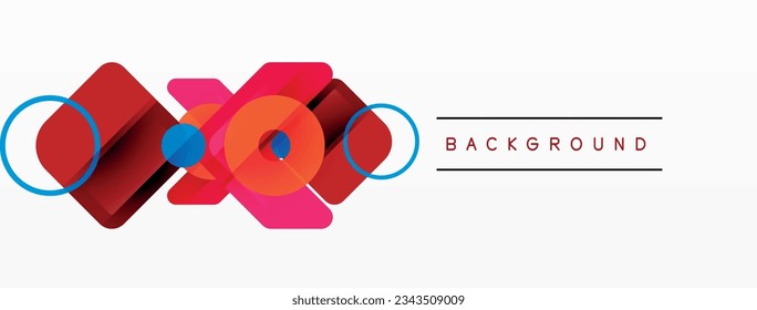 Abstract triangles and square minimal geometric background