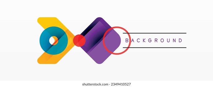 Abstract triangles and square minimal geometric background