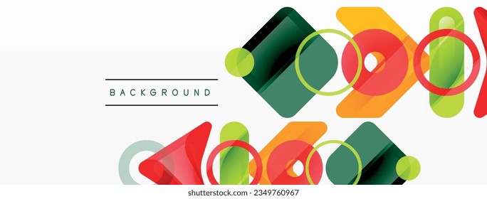 Triángulos abstractos y fondo geométrico cuadrado mínimo